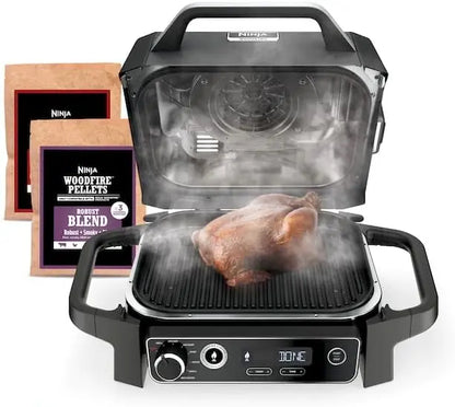 OG701 7-in-1 Electric Pellet Grill & Smoker  Portable All-in-One Outdoor Cooking System