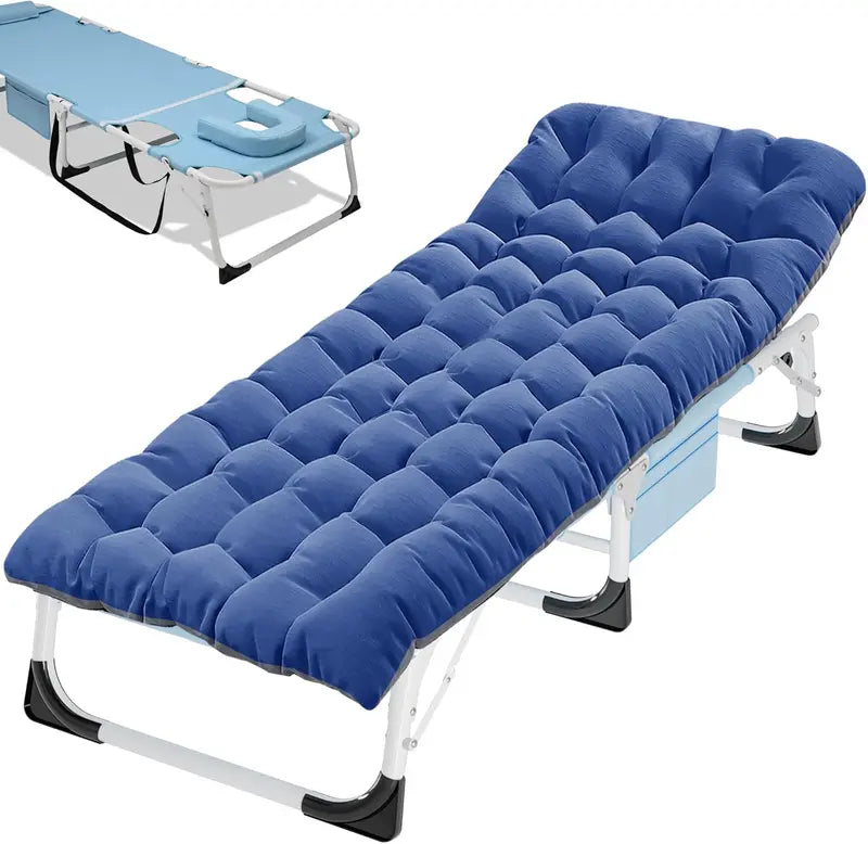 Extra-Strength Folding Cot with Removable Padded Mattress  Supports Up to 900 lbs