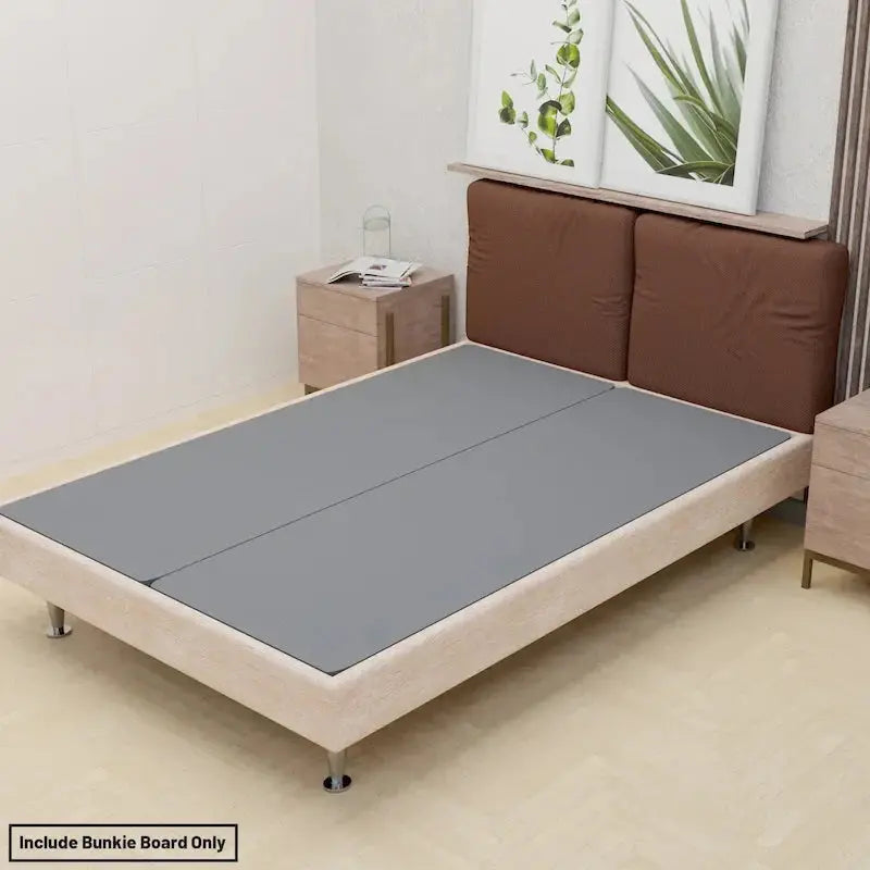 ONETAN 1.5-Inch Split Bunkie Board  Pre-Assembled Mattress Support Platform in Gray