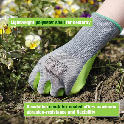 WORKPRO Garden Work Gloves  6 Pairs with Eco-Friendly Latex Palm Coating