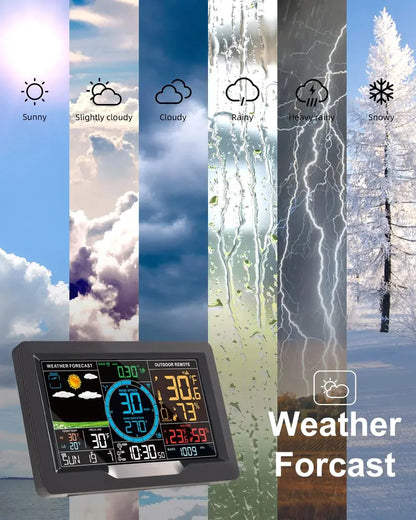 Wireless Indoor/Outdoor Weather Station with Digital Thermometer and Hygrometer
