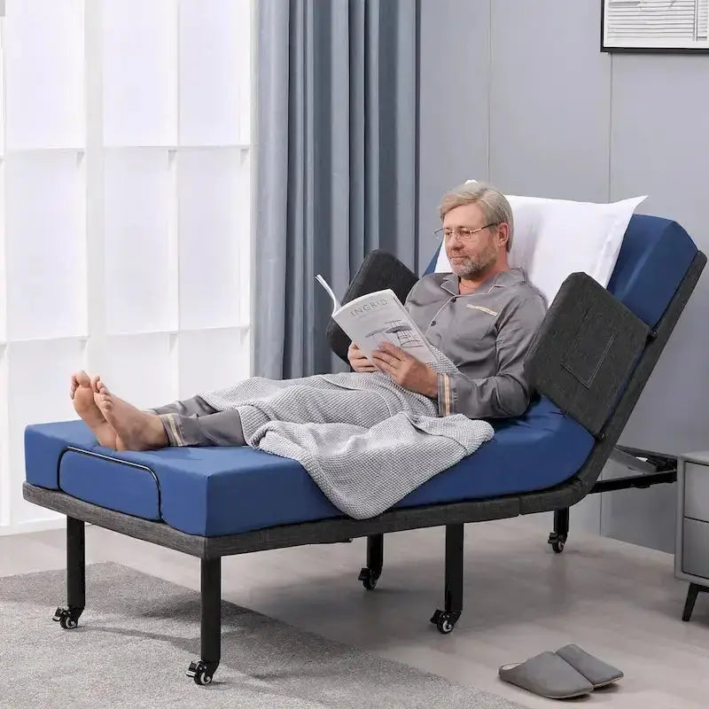 Adjustable Power Base Bed Frame  Hospital-Style Platform with Wireless Remote (Mattress Optional)