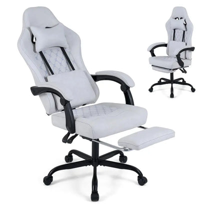 Ergonomic Gaming Chair with Adjustable Height, Lumbar Support, and Removable Headrest