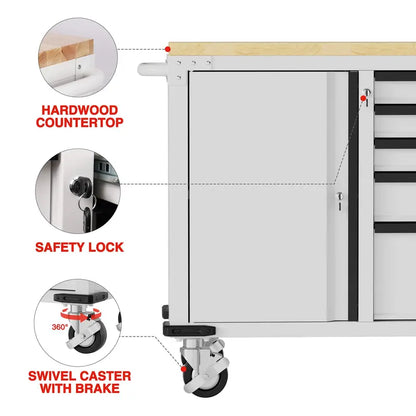WORKPRO 52-Inch Heavy-Duty Rolling Tool Chest  5-Drawer Cabinet with 1000-Lb Load Capacity