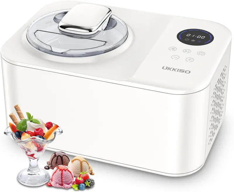 Cuisinart 1.5 Quart Automatic Ice Cream Maker, Stainless Steel, 4 Modes, Soft Serve Machine with Compressor for Home Use