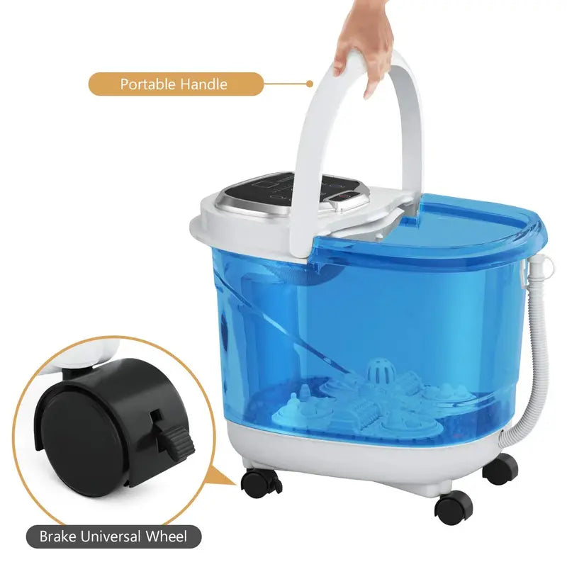 Giantex Heated Foot Spa Massager with Rotating Jets, Temperature Control, and Adjustable Shower Feature