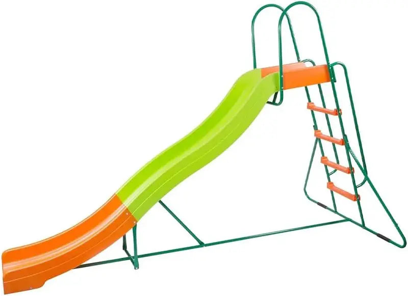 10 ft Freestanding Plastic Playground Slide  Safe Backyard Slide for Kids Ages 48