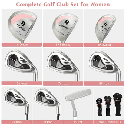 Complete Women’s Golf Club Set  9-Piece Right-Handed Starter Kit for Beginners