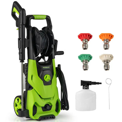 1.2 GPM Electric Pressure Washer  2150 PSI Output with 4 Quick-Connect Spray Nozzles