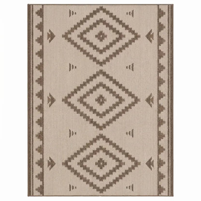 5×8 ft Reversible Woven Patio Rug Designed for Decks, RVs, and Outdoor Spaces