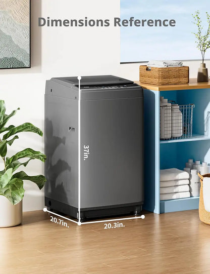 Comfee 0.9 cu.ft Fully Automatic Portable Washing Machine  LED-Controlled Compact Washer with Dual Drums and Space-Saving Design