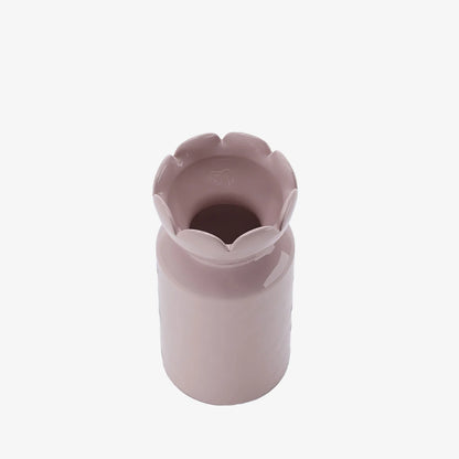 Grand vase col tulipe Rivoli, c ramique rose