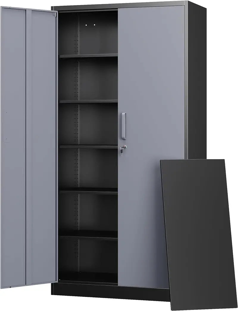 Locking Steel Garage Locker — 72-Inch Tall Tool Storage Cabinet