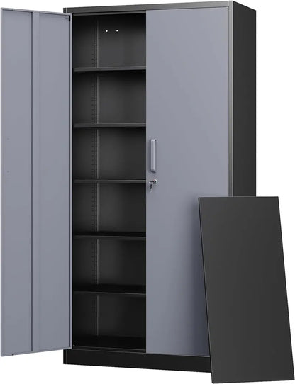 Locking Steel Garage Locker — 72-Inch Tall Tool Storage Cabinet