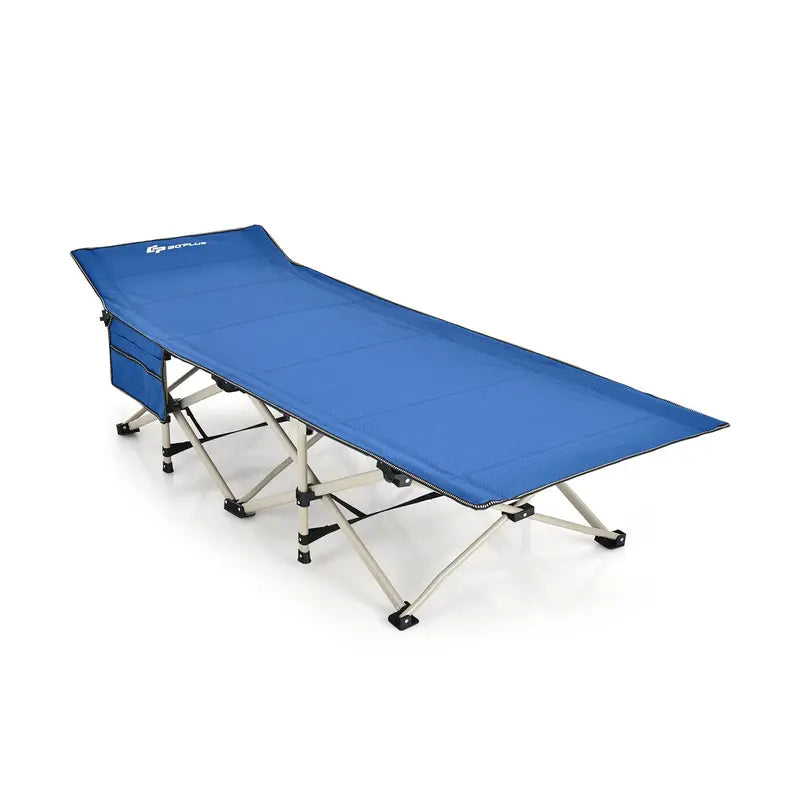Extra-Wide Folding Camping Cot  Reinforced 28.5-Inch Wide Cot Supporting Up to 882 LB
