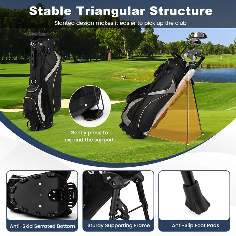 Lightweight Golf Stand Bag  8-Way Top Divider for Club Organization
