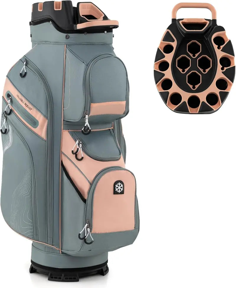 Lightweight Molded Golf Bag with 14-Way Full-Length Club Dividers