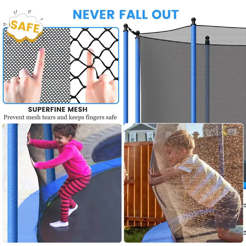 SEGMART 10Ft Trampoline for Kids with Basketball Hoop and Enclosure Net/Ladder