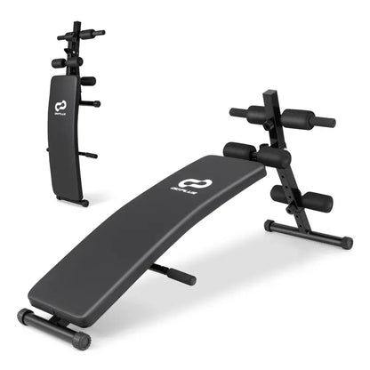 Premium Decline Sit-Up Bench  Foldable Slant Bench with High-Density Foam Cushioning for Comfort
