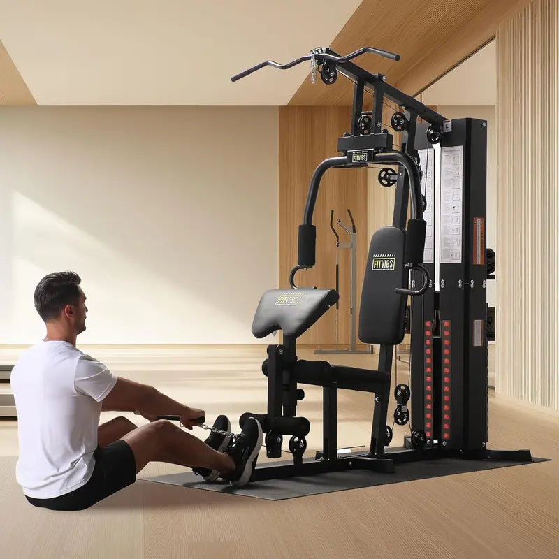 BalanceFrom Steel-Frame Home Gym Machine  Includes Floor Mat & Multi-Station Design