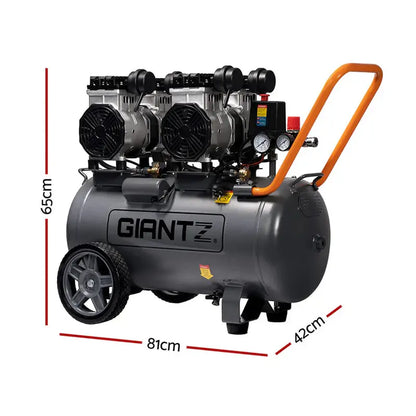 Giantz 50L Oil-Free Portable Air Compressor  200 L/min Output, 3.0 HP Quiet Operation