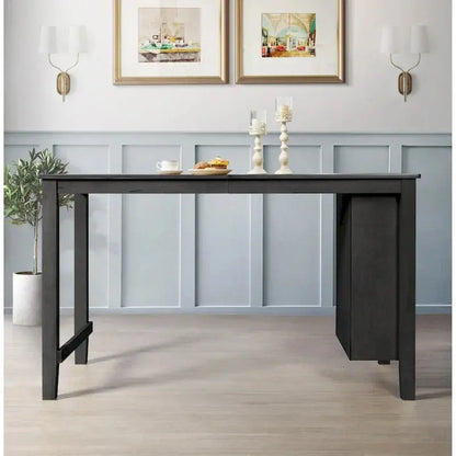 Africa 5-Piece Counter-Height Dining Set  Rustic Table and Matching Chairs for Modern Kitchens