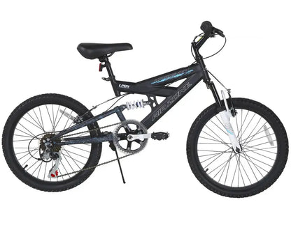 Dynacraft Air Zone 20″ Boys Mountain Bike, Dual Suspension, 6-Speed Shimano, Ages 7-12