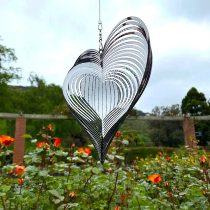 AeroChime Rotating Stainless Steel Wind Bell  Harmonic, Weatherproof Garden Chime with Dynamic Movement