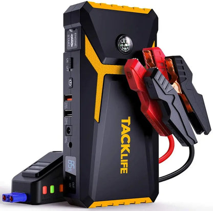 TACKLIFE T8 800A Car Jump Starter  18000mAh, Supports Gas (7.0L) & Diesel (5.5L), Quick-Charge & Safety Protection