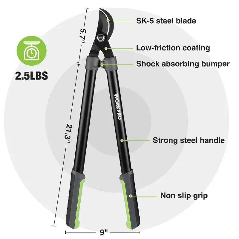 WORKPRO 27-Inch Bypass Lopper  Precision Garden Tree Trimming Tool