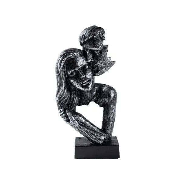Modern Abstract Kiss Sculpture  Artistic Wall or Shelf Decor