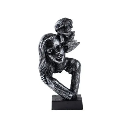 Modern Abstract Kiss Sculpture  Artistic Wall or Shelf Decor