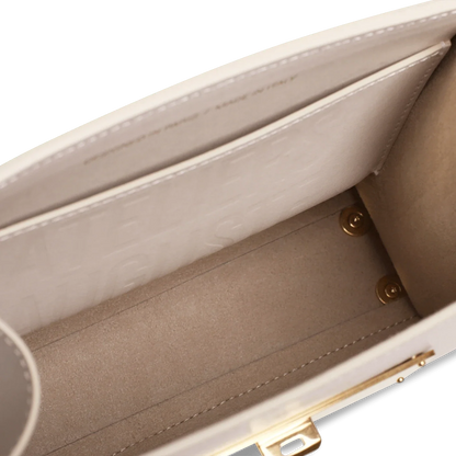 Mini Capucine - Cuir Box Blanc Cassé