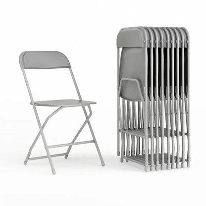Heavy-Duty Folding Plastic Chair  10-Pack Event Seating, 650 lb Capacity per Chair