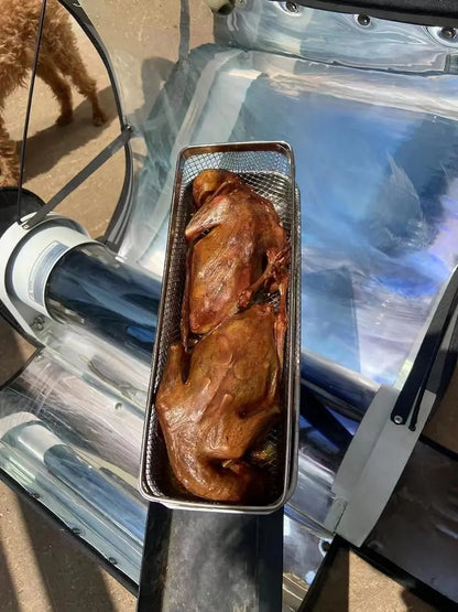 Portable Solar Oven 4.5L by MR-SKL  Stainless Steel, Solar Powered Cooker with Thermometer for Camping, Hiking, Outdoor Cooking