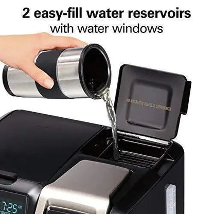 Hamilton Beach FlexBrew Thermal Coffee Maker — Dual Brew (K-Cup® or Grounds), Programmable, Black/Stainless