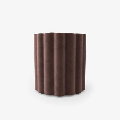 Fauteuil vintage en velours marron