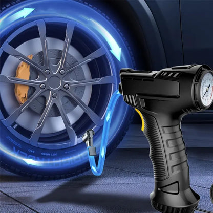 12V Tire Inflator with Emergency LED Flashlight and Digital Pressure Gauge