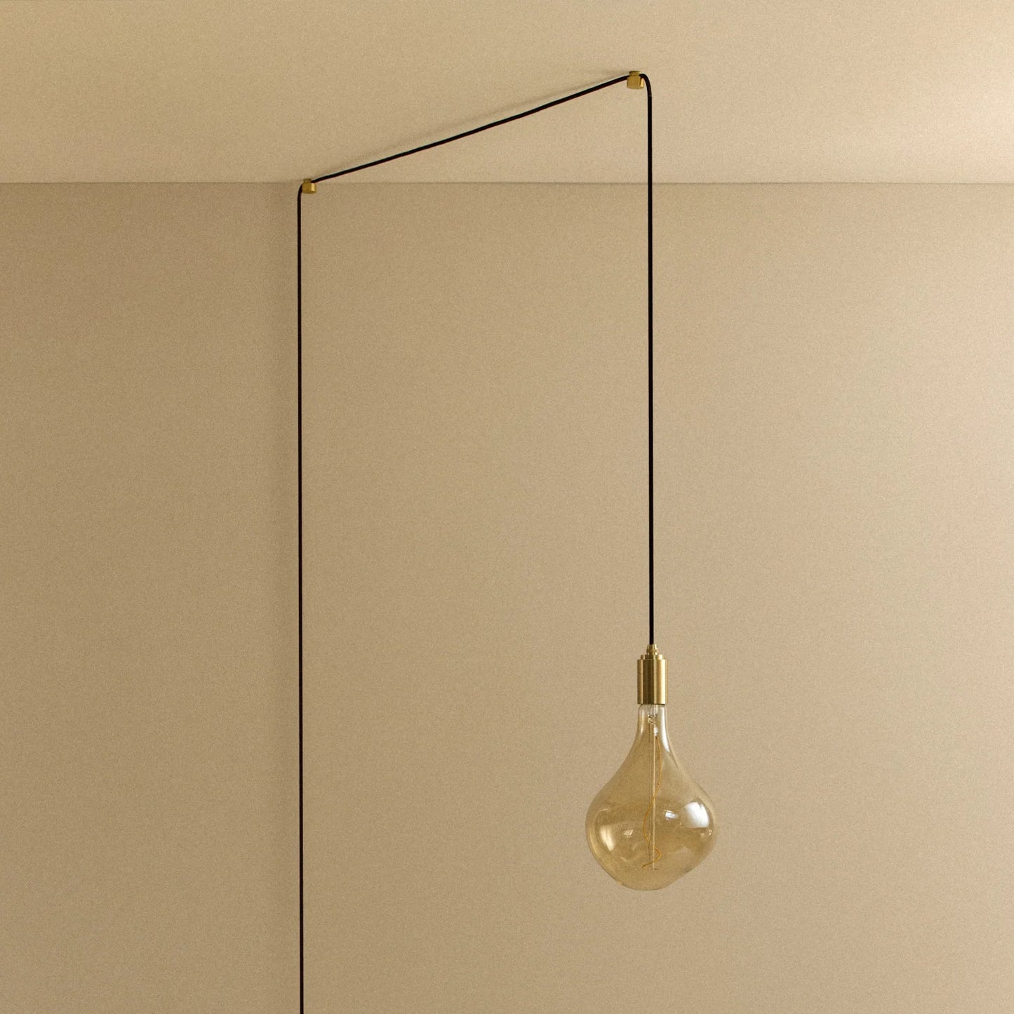 Voronoi II Plug-In Pendant in Brass