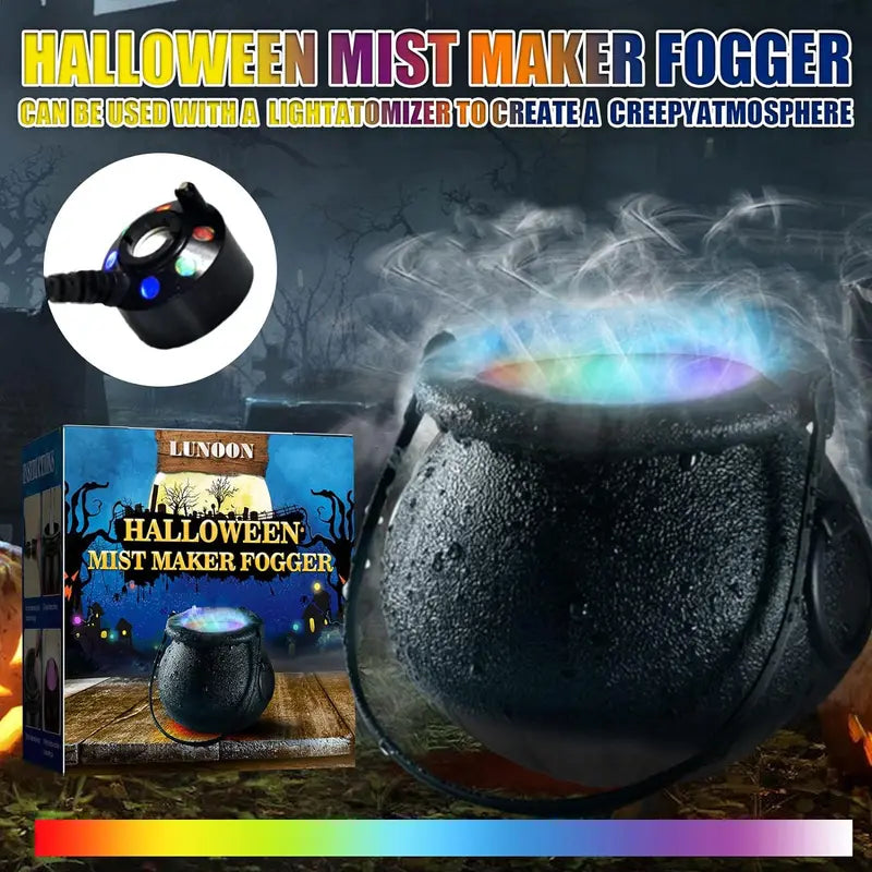 Color-Changing LED Halloween Smoke Machine for Atmospheric Effects