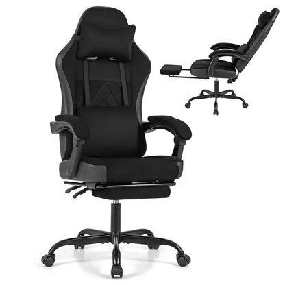 Adjustable Ergonomic Gaming Chair with Headrest and Lumbar Support