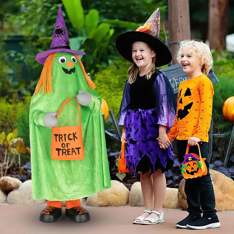 Halloween Porch Decor: 4-Pack Glow-in-the-Dark Jack-O’-Lanterns for Trick-or-Treating