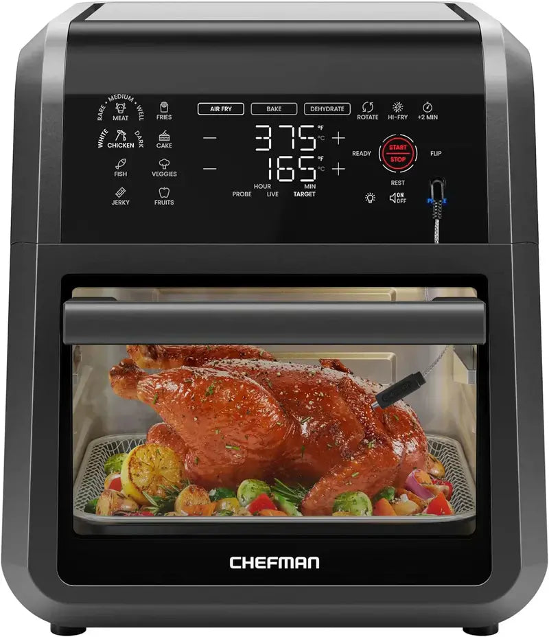 CHEFMAN ExacTemp 12-Quart Smart Air Fryer  Built-In Precision Cooking Thermometer