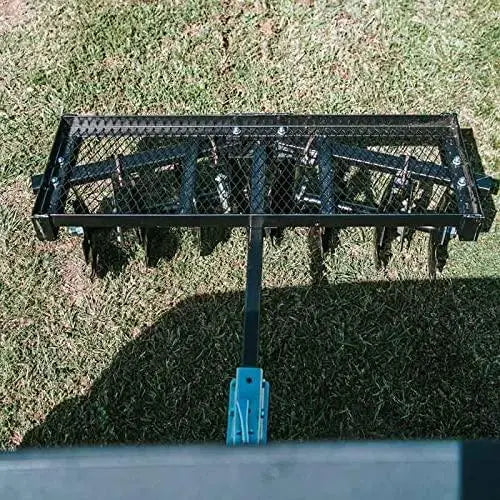 2025 Titan Distributors Notched Disc Harrow  4-Foot Pull-Behind Attachment for ATV/UTV (2-Inch Hitch, NO250072)