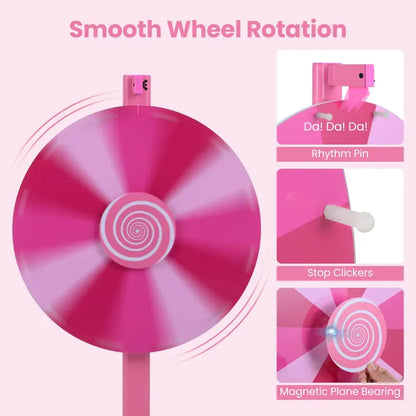 18-Inch or 24-Inch Adjustable Prize Wheel Kit with Chalkboard Marker, Eraser, and Spare Pointer