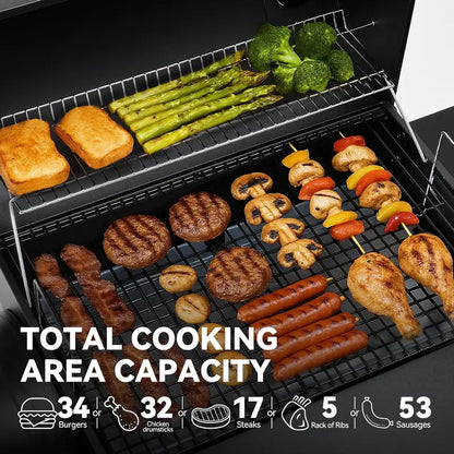 Royal Gourmet CC1830S Charcoal BBQ Grill & Offset Smoker Combo