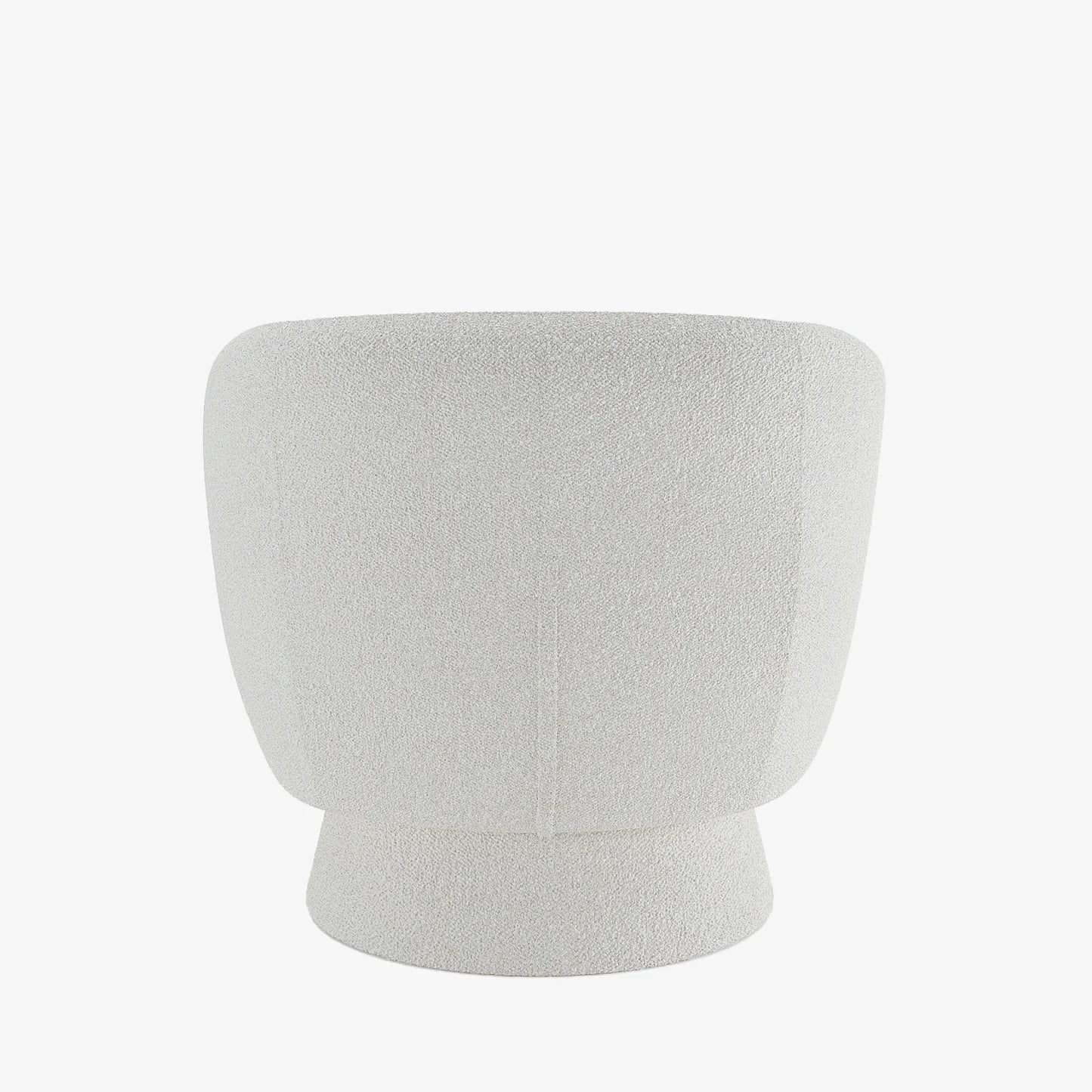 Fauteuil bouclette pivotant blanc Salma