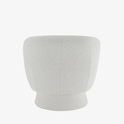 Fauteuil bouclette pivotant blanc Salma