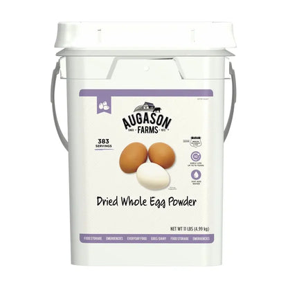 Augason Farms Whole Egg Powder  11 lb Emergency Food Supply (383 Servings) in 4-Gallon Pail