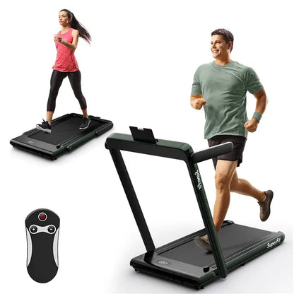 Compact Under-Desk Folding Treadmill, 2.25 HP Home Office Walking Treadmill with Touchscreen Control